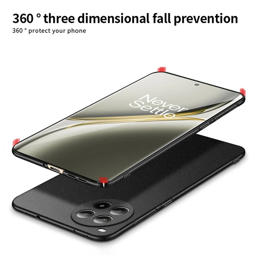 MOFI Shield Matte Series for OnePlus Ace 3 Pro 5G Case Silky Feel Hard PC Phone Cover - Black - 5