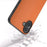 For iPhone 16 Plus Case Anti-Scratch Leather Coated TPU+PC Phone Cover - Orange - 3