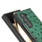 ABEEL For Samsung Galaxy Z Fold6 5G Case Genuine Cow Leather+PC Cover Ostrich Texture - Green - 2