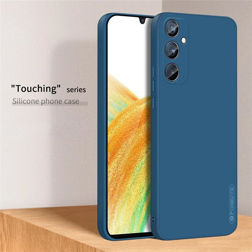 PINWUYO JK Touching Series For Samsung Galaxy S24 FE Case TPU Protective Phone Cover - Navy Blue - 2