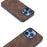 For iPhone 16 Pro Max Case PU Leather PC TPU Hybrid Phone Cover - Coffee - 4