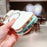 For iPhone 16 Pro Magnetic Case Curly Frame Design TPU Phone Cover Aesthetic Heart Pattern - Green - 4