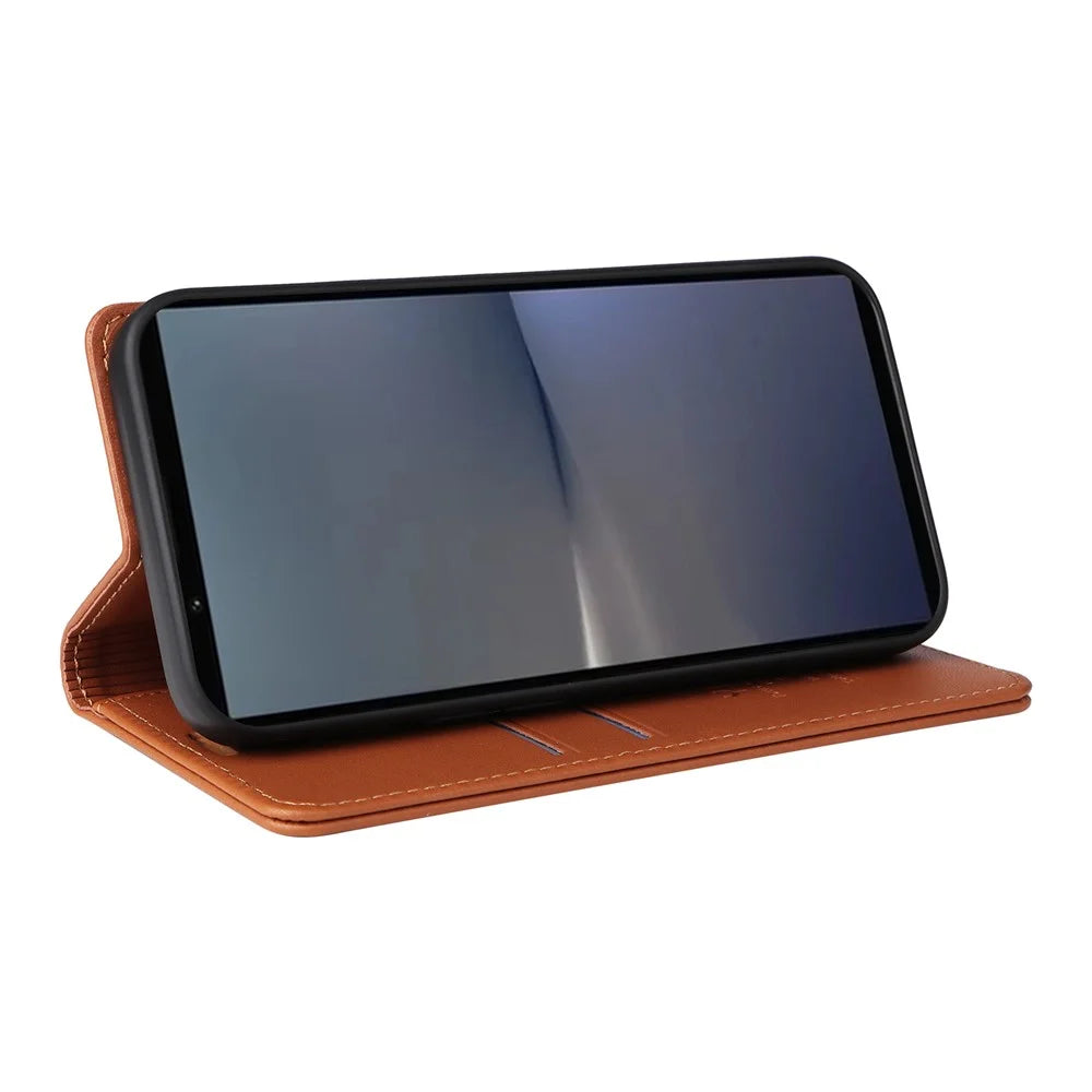 YIKATU YK-001 For Sony Xperia 1 VI Case Card Slot Stand Leather Phone Cover Wallet - Brown - 3