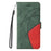 For OnePlus 12R 5G / Ace 3 5G Leather Case Wallet Stand Color Splicing Phone Cover  - Green - 7
