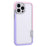 WOLMTT For iPhone 16 Pro Case Color Frame PC+TPU Phone Cover - Purple+Pink - 1