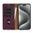 N.BEKUS CSJ-001 For iPhone 16 Pro Max Stand Case PU Leather Wallet Phone Cover - Wine Red - 2