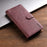 N.BEKUS CSJ-001 For iPhone 16 Pro Max Stand Case PU Leather Wallet Phone Cover - Wine Red - 7