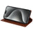 BKS-001 For iPhone 16 Pro Max Case PU Leather Phone Cover Magnetic Closure - Brown - 4