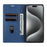 BKS-001 For iPhone 16 Pro Wallet Case Magnetic Closure PU Leather Phone Cover - Blue - 2