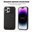 For iPhone 16 Pro Cover TPU Leather Phone Case RFID Blocking Hidden Mirror - Black - 4