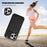 For iPhone 16 Pro Cover TPU Leather Phone Case RFID Blocking Hidden Mirror - Black - 6