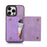 For iPhone 16 Pro Case Wallet RFID Blocking TPU Leather Phone Cover with Lanyard - Purple - 2