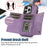 For iPhone 16 Pro Case Wallet RFID Blocking TPU Leather Phone Cover with Lanyard - Purple - 5