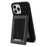 N.BEKUS For iPhone 16 Pro Kickstand Case RFID Blocking Leather+TPU Phone Cover with Card Slots - Black - 2