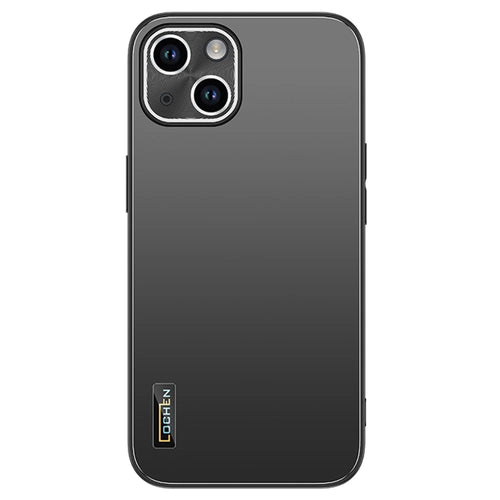 For iPhone 14 Case PC+TPU Shockproof Hybrid Phone Cover Camera Protection - Graphite Black - 1