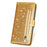 For iPhone 16 Pro Max Case Glitter Leather Stand Phone Cover Zipper Pocket - Gold - 6