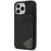 For iPhone 16 Pro Max Wallet Case Leather Phone Cover Line Imprinted Color Splicing - Black - 5