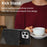 For iPhone 16 Pro Max Wallet Case Leather Phone Cover Line Imprinted Color Splicing - Black - 7
