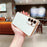 For Samsung Galaxy A55 5G Case Electroplated Design Soft TPU Phone Cover - Ivory White - 2