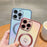 For iPhone 16 Pro Magnetic Case TPU Gradient Electroplated Phone Cover - Colorful Blue - 6