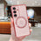 For Samsung Galaxy S24 Magnetic Case Love Hearts Pattern Soft TPU Phone Cover - Rose Pink - 2