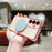 For Samsung Galaxy S24 Magnetic Case Love Hearts Pattern Soft TPU Phone Cover - Rose Pink - 3
