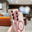 For Samsung Galaxy S24 Magnetic Case Love Hearts Pattern Soft TPU Phone Cover - Rose Pink - 7