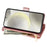 CSJ-P2 For Samsung Galaxy S24 FE Case Rhombus Stitching Leather Wallet Phone Cover with Straps - Rose Gold - 2