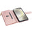 CSJ-P2 For Samsung Galaxy S24 FE Case Rhombus Stitching Leather Wallet Phone Cover with Straps - Rose Gold - 4