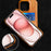 For iPhone 16 Pro Max Case Dual Card Slots Leather Coated PC Hard Phone Cover - Orange - 4