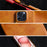 For iPhone 16 Pro Max Case Dual Card Slots Leather Coated PC Hard Phone Cover - Orange - 5