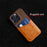 For iPhone 16 Pro Case PU Leather Card Slot Cloth Texture Hard PC Phone Cover - Blue - 2