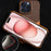 For iPhone 16 Pro Case PU Leather Card Slot Cloth Texture Hard PC Phone Cover - Blue - 5