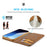 DUX DUCIS Hivo Series for iPhone 16 Pro Case Cowhide Leather Wallet Phone Cover Stand View - Brown - 4