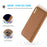 DUX DUCIS Hivo Series for iPhone 16 Pro Case Cowhide Leather Wallet Phone Cover Stand View - Brown - 5