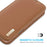 DUX DUCIS Hivo Series for iPhone 16 Pro Case Cowhide Leather Wallet Phone Cover Stand View - Brown - 6