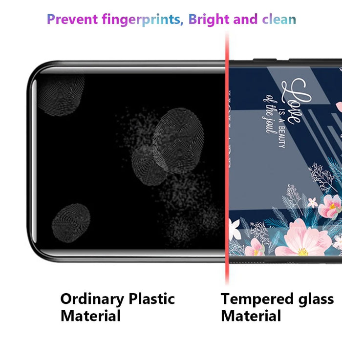 For iPhone 16 Plus Case Tempered Glass+PC+TPU Phone Cover - Lovely - 5