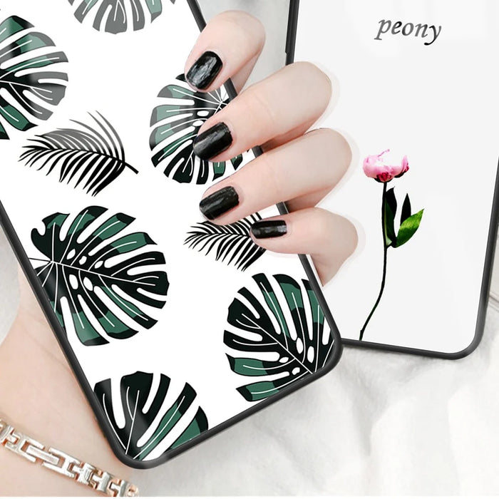 For iPhone 16 Plus Case Tempered Glass+PC+TPU Phone Cover - Lovely - 6