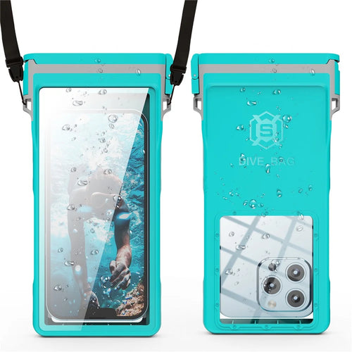 SHELLBOX 15m Waterproof Cellphone Pouch 7-inch Phone Touch Screen Diving Swimming Drifting Protective Bag - Blue - 1
