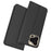 For iPhone 16 Pro Case Card Holder Stand Shockproof TPU PU Leather Phone Cover - Black - 1