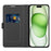 For iPhone 16 Pro Case PU Leather Phone Cover Card Slot Stand Magnetic Clasp - Black - 2