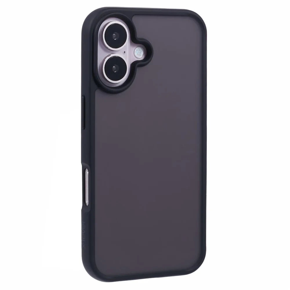 X-LEVEL For iPhone 16 Case Acrylic + TPU Rubberized Protective Phone Cover - Black - 1