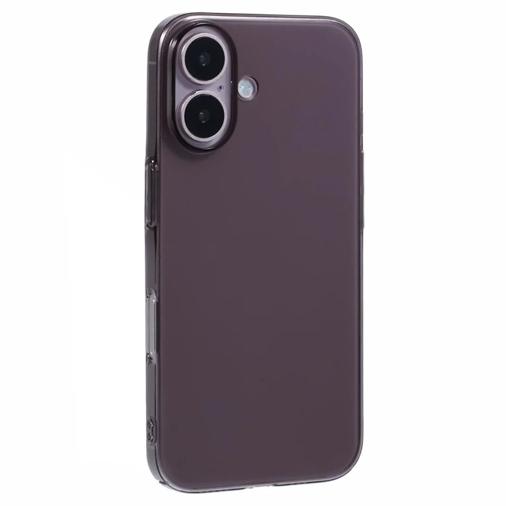 X-LEVEL For iPhone 16 Case Slim Hard PC Transparent Shockproof Phone Cover - Transparent Black - 1