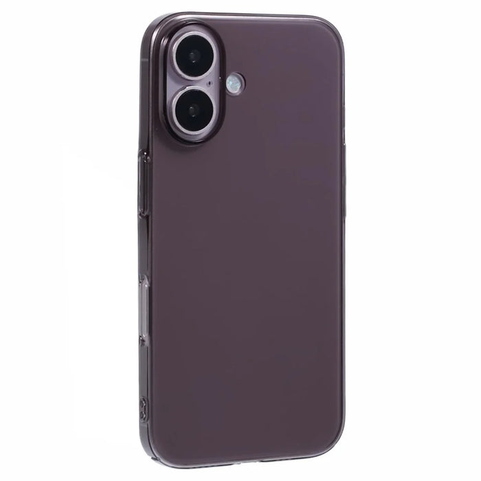 X-LEVEL For iPhone 16 Case Slim Hard PC Transparent Shockproof Phone Cover - Transparent Black - 1