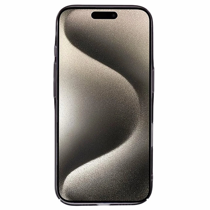 X-LEVEL For iPhone 16 Case Slim Hard PC Transparent Shockproof Phone Cover - Transparent Black - 2
