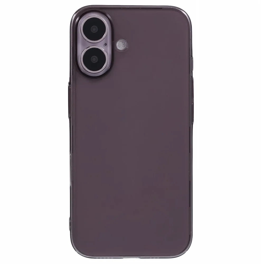 X-LEVEL For iPhone 16 Case Slim Hard PC Transparent Shockproof Phone Cover - Transparent Black - 3