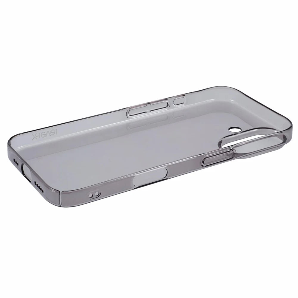 X-LEVEL For iPhone 16 Case Slim Hard PC Transparent Shockproof Phone Cover - Transparent Black - 4
