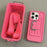 XX Series For iPhone 16 Pro Max Case Candy Color Storage Box PC+TPU Phone Cover with Crossbody Strap - Rose - 1