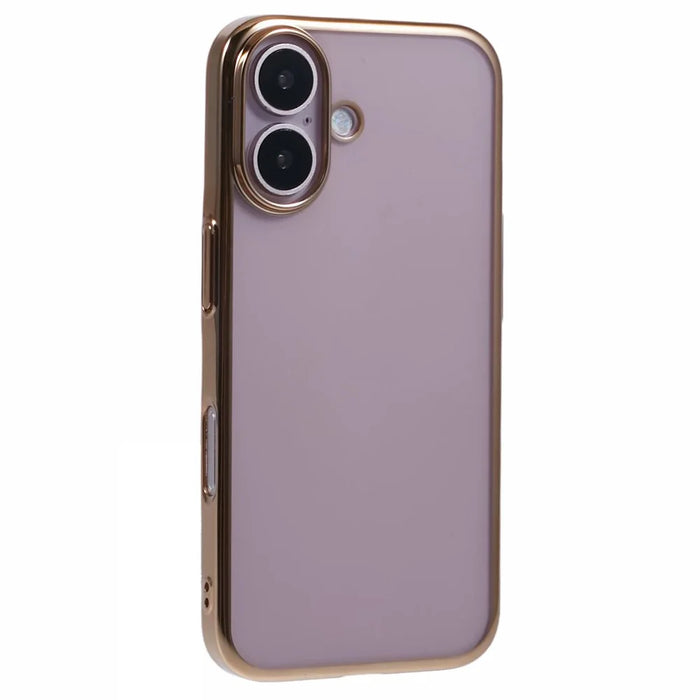 X-LEVEL For iPhone 16 Case Hard PC Transparent Shockproof Phone Cover - Gold - 1