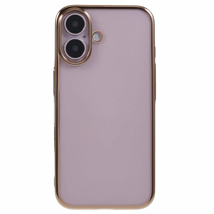 X-LEVEL For iPhone 16 Case Hard PC Transparent Shockproof Phone Cover - Gold - 3